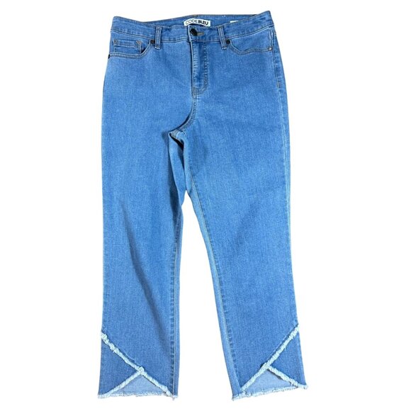 Code Bleu Denim - Code Bleu High Rise Classic Crop Frayed Hem Jeans Size 8P